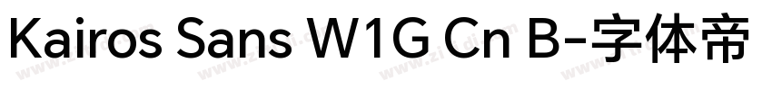 Kairos Sans W1G Cn B字体转换